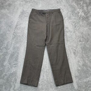 Hugo Boss Pants Womens 33R Brown Dress Houndstooth Straight Leg Office Wear